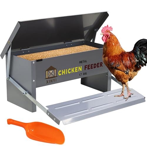 XINYI Chicken Treadle Feeder, 12 Lbs Metal