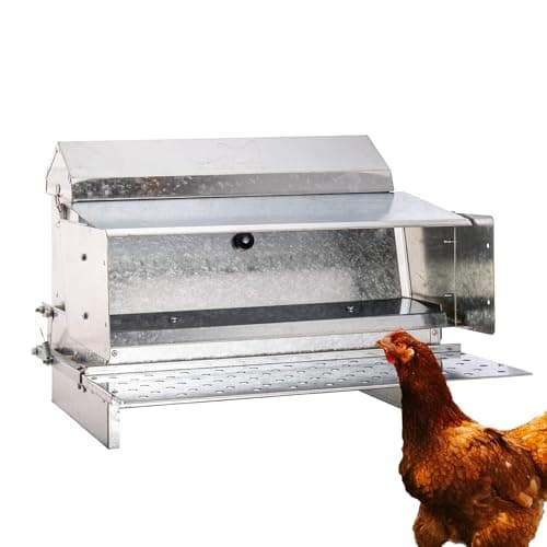 RentACoop Automatic Treadle Chicken Feeder, 25 lb