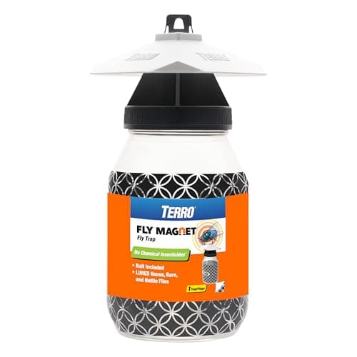 Terro Fly Magnet Trap, Reusable Poison-Free Outdoor Fly Catcher