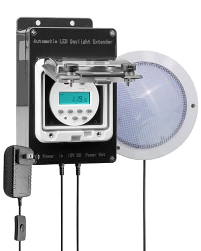 DYVBXS Automatic Chicken Coop LED Light Timer Daylight Extender