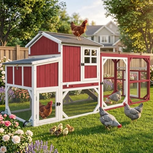 Pawbuilt 95.3" Coop with Run and Wheels