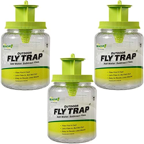 RESCUE! Outdoor Fly Trap, Reusable, 3 Traps