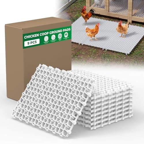 Forestchill Chicken Coop Ground Pads, 9 Pcs Interlocking