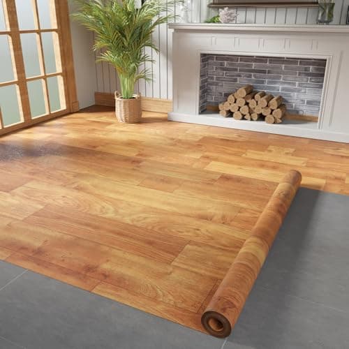 Oxdigi Vinyl Flooring Roll, 107 sq ft