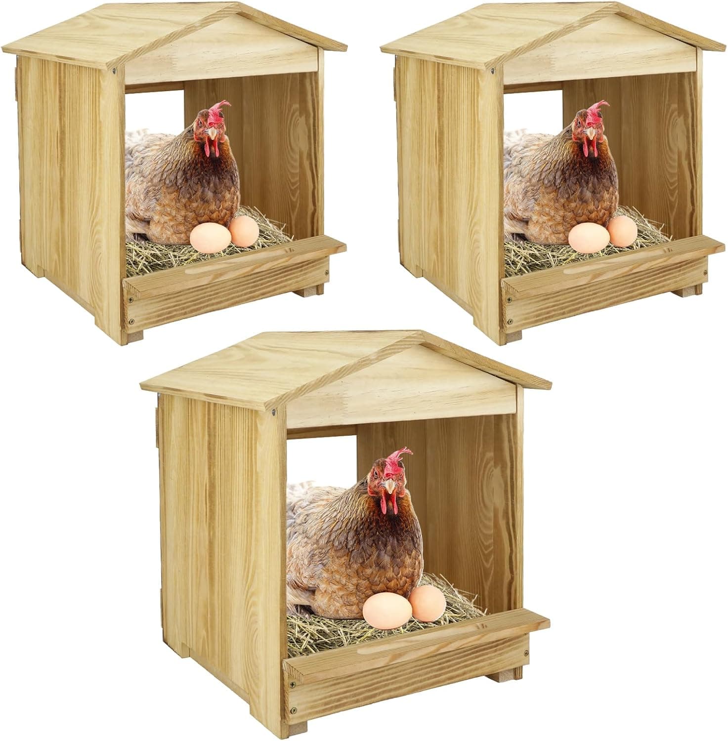 Generic 3-Compartment Wall-Mount Nesting Box