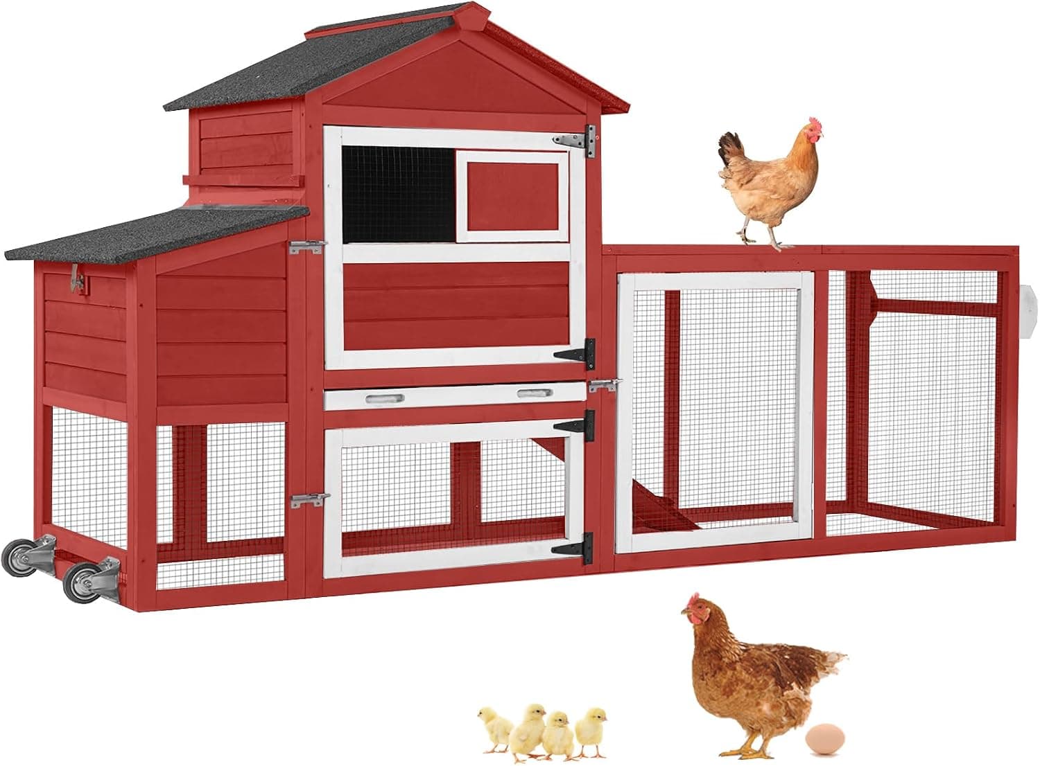 Aivituvin Mobile Coop with Wheels
