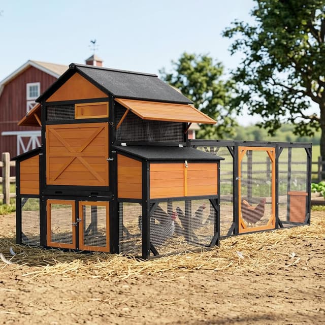 Pawpuler 135.7" Extra Large Coop with Run