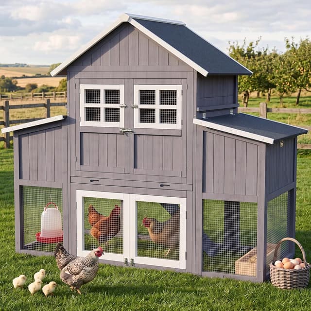 HomeSheek Predator-Proof Wooden Hen House