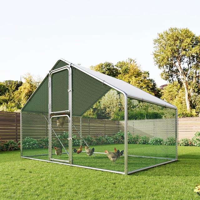 Amopatio Metal Walk-In Run with Perch