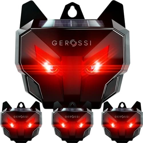 GEROSSI Solar Predator Lights for Chicken Coop, 4 Pack