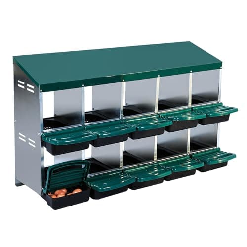 Mochalight 10 Compartment Metal Roll Away Nest Box