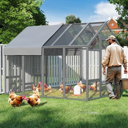 TRYKERPET Walk-In Coop for 10-12 Chickens