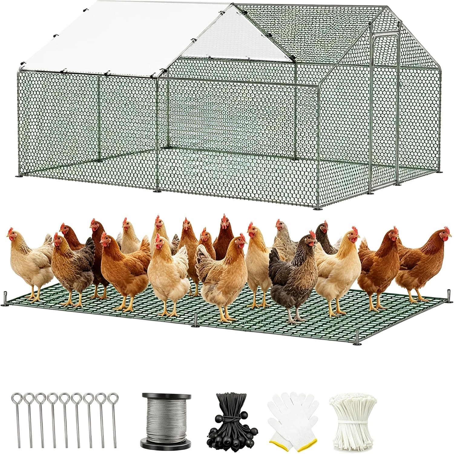 HERBAN Large Metal Walk-In Coop