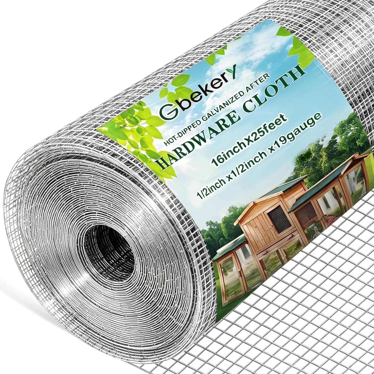 Gbekery 1/2" Hardware Cloth, 16in x 25ft