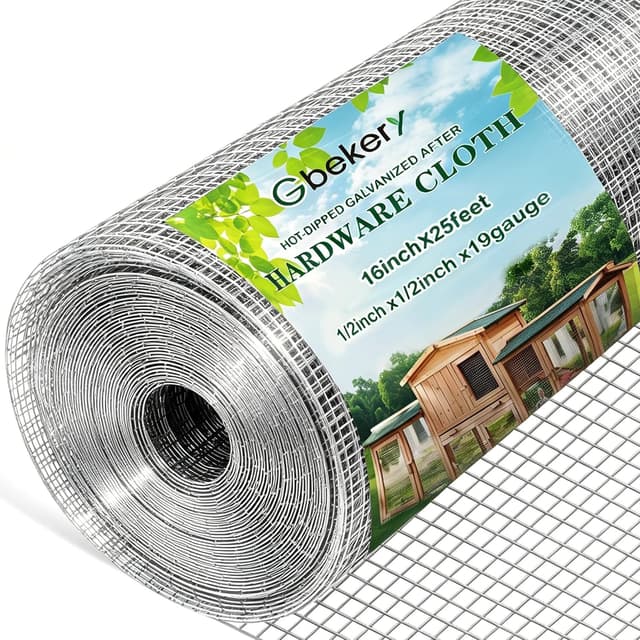 Gbekery 1/2" Hardware Cloth, 16in x 25ft